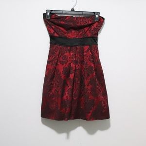 Speechless Red and Black Mini Dress